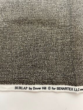 3/$10 “Burlap” Fabric by Dover Hill in Brown - Cotton Screenprint